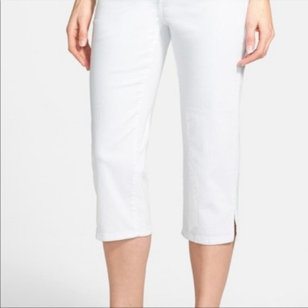 NYDJ Hayden Stretch Capri Crop Jeans Optic White Size 6P